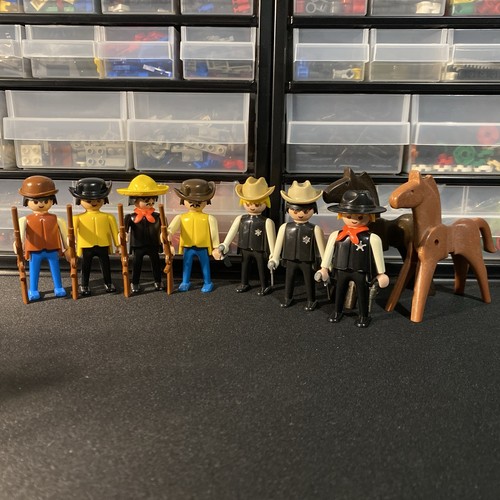 Playmobil western cowboys x7 - playmobil, western: